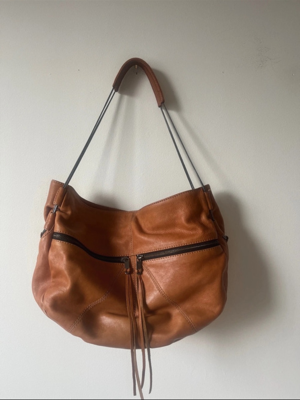 Y2K Rebecca Minkoff Brown Leather Hobo Shoulder Bag